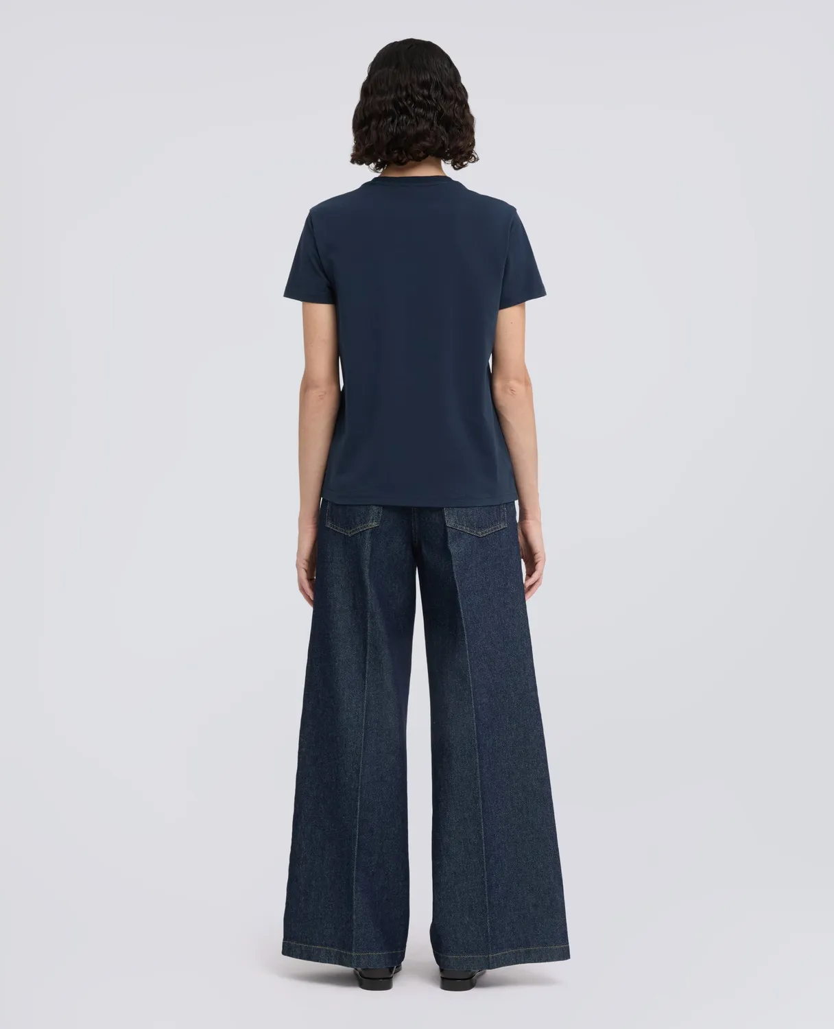 Aspesi Nevicava T-shirt navy print bomuld