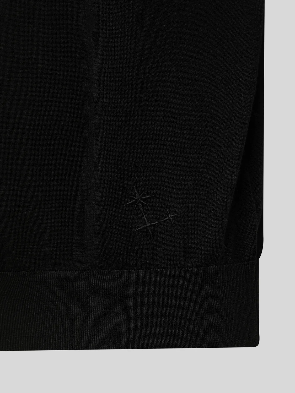 Laneus Merino Wool T-shirt sort herre ren uld