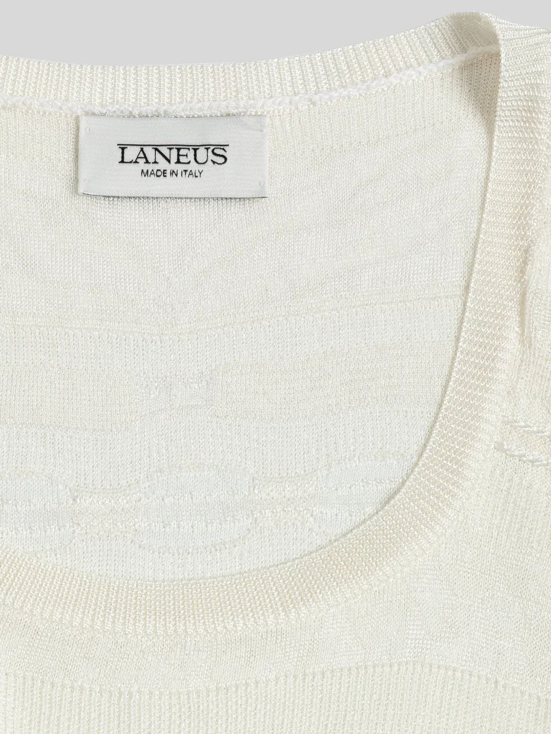 Laneus Light Jacquard top creme slim viskose