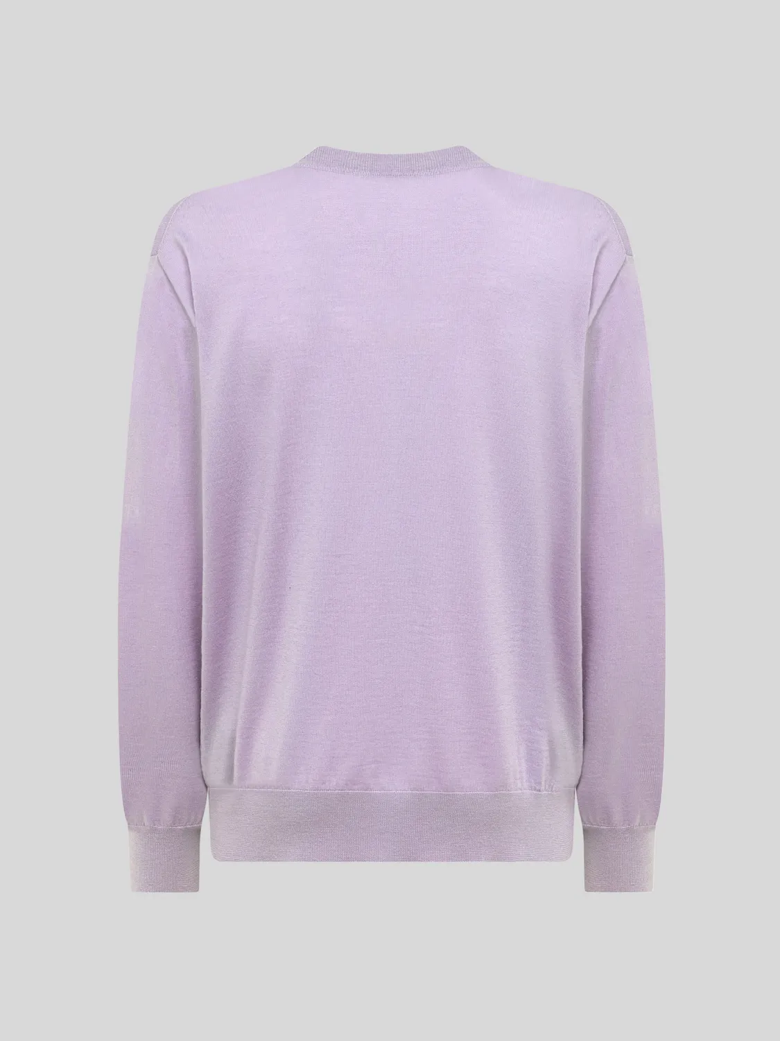 Laneus Merino Wool Crew Neck striktrøje wisteria merinould