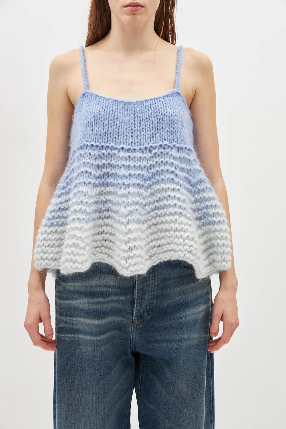 DAWNXDARE VESPER 642 INDIGO strik top mohair