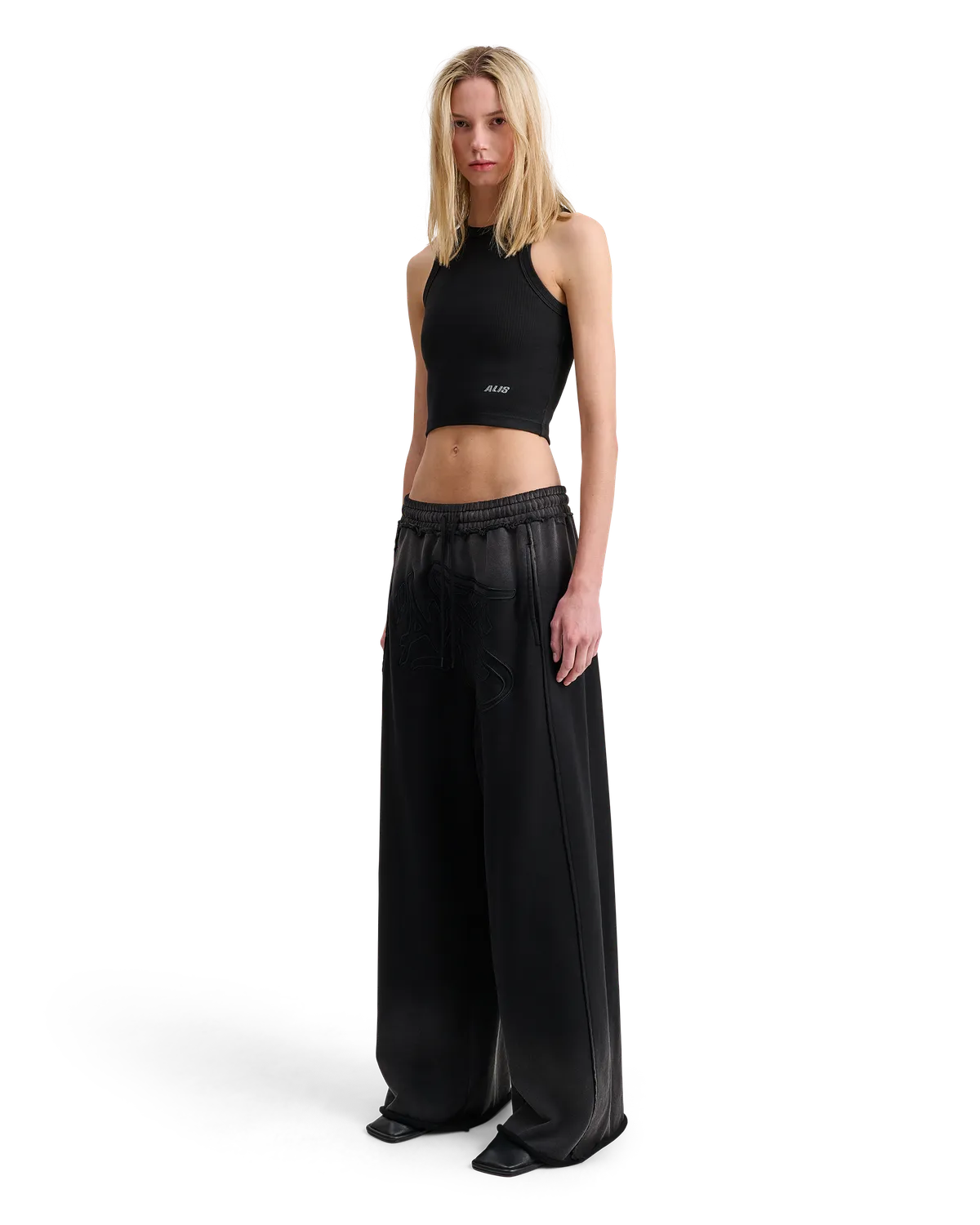 Alis Mikheil sweatpants faded black wide fit