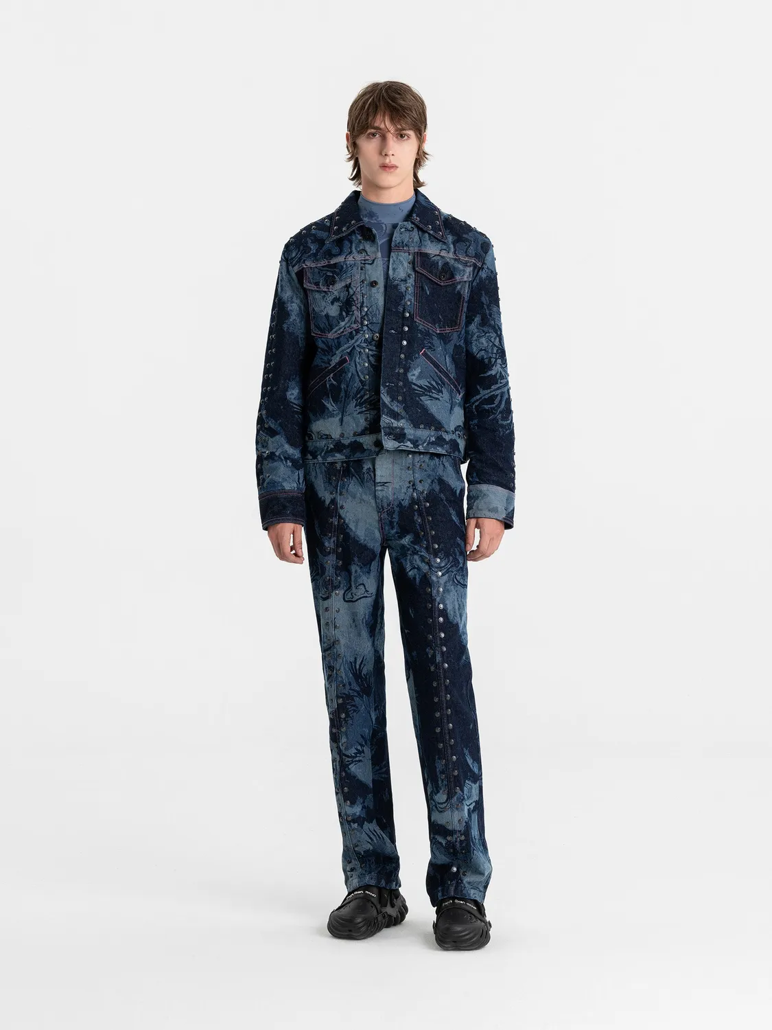 Feng Chen Wang Laser Phoenix denimjakke XS-XL slidstærk