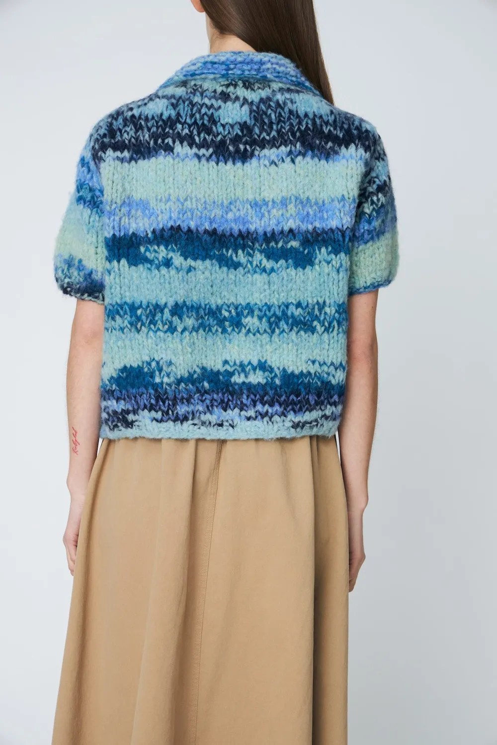 DAWNXDARE Moa Cardigan strikcardigan 620 sky blue alpakamix
