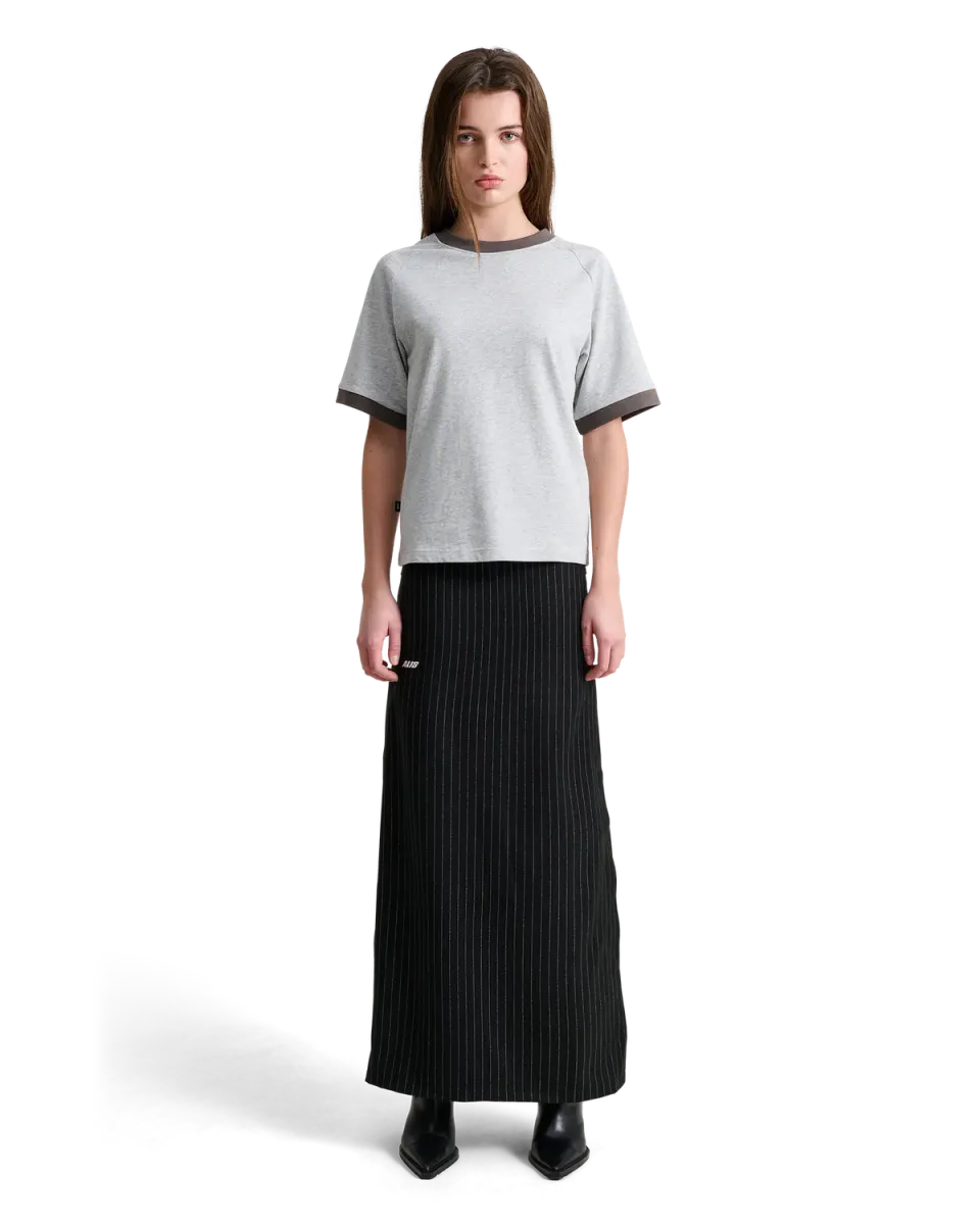Alis Donne Raglan T-shirt cropped Grey Melange