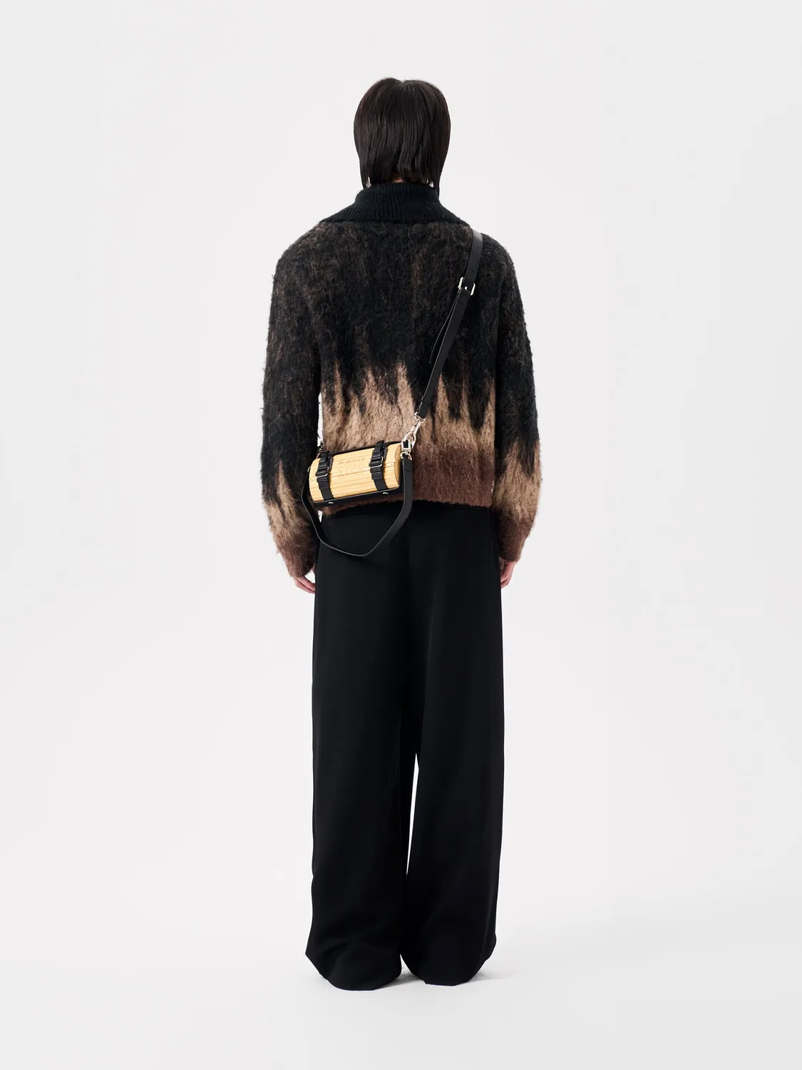 Feng Chen Wang Jacquard Knit Zip-Up Cardigan brun