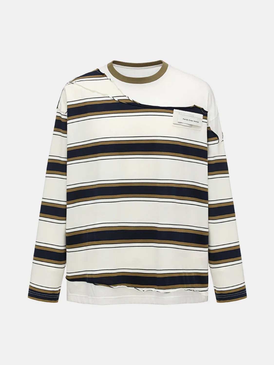 Feng Chen Wang 2 in 1 Patched t-shirt blå-gul