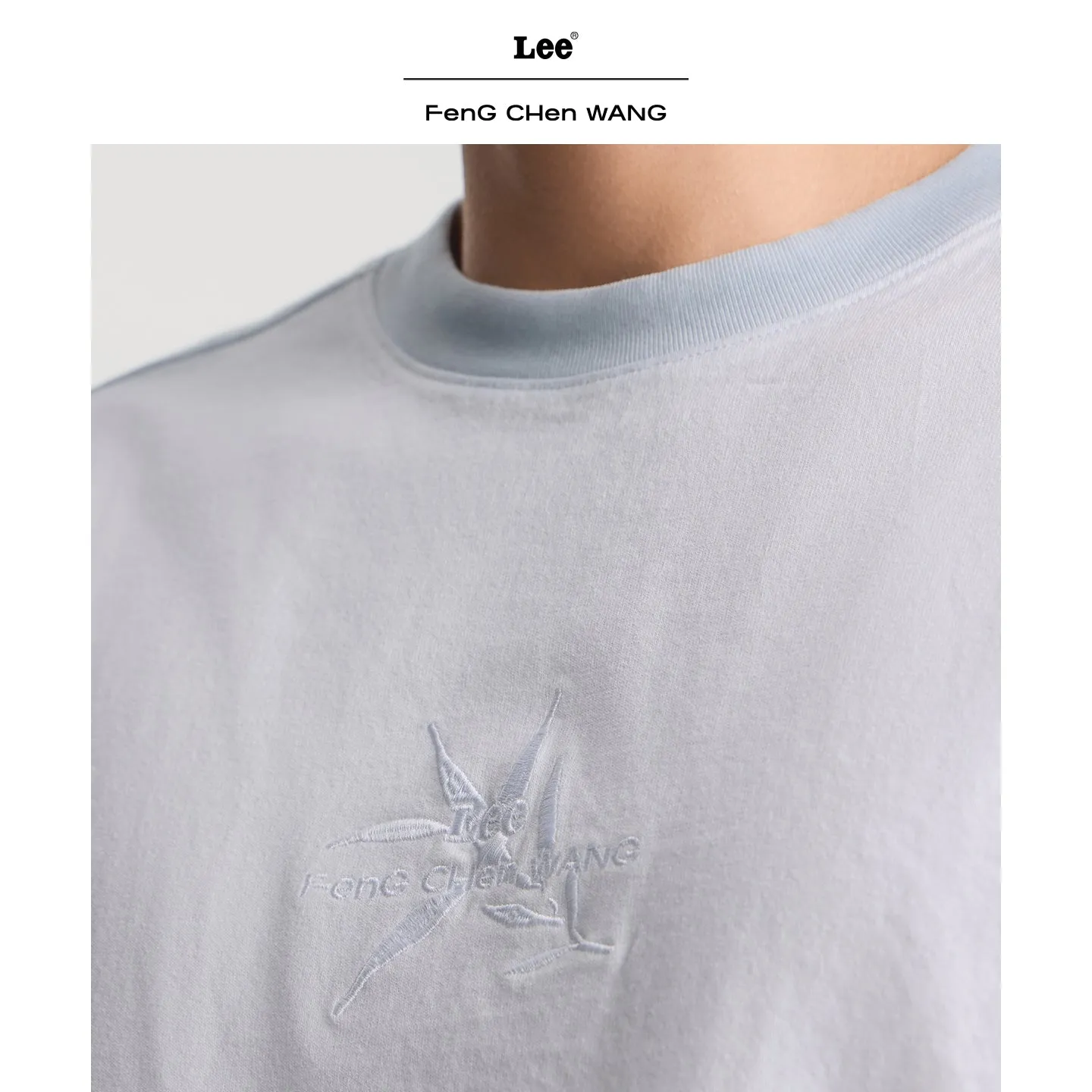 Feng Chen Wang Lee T-Shirt Oversized Lyseblå Mænd