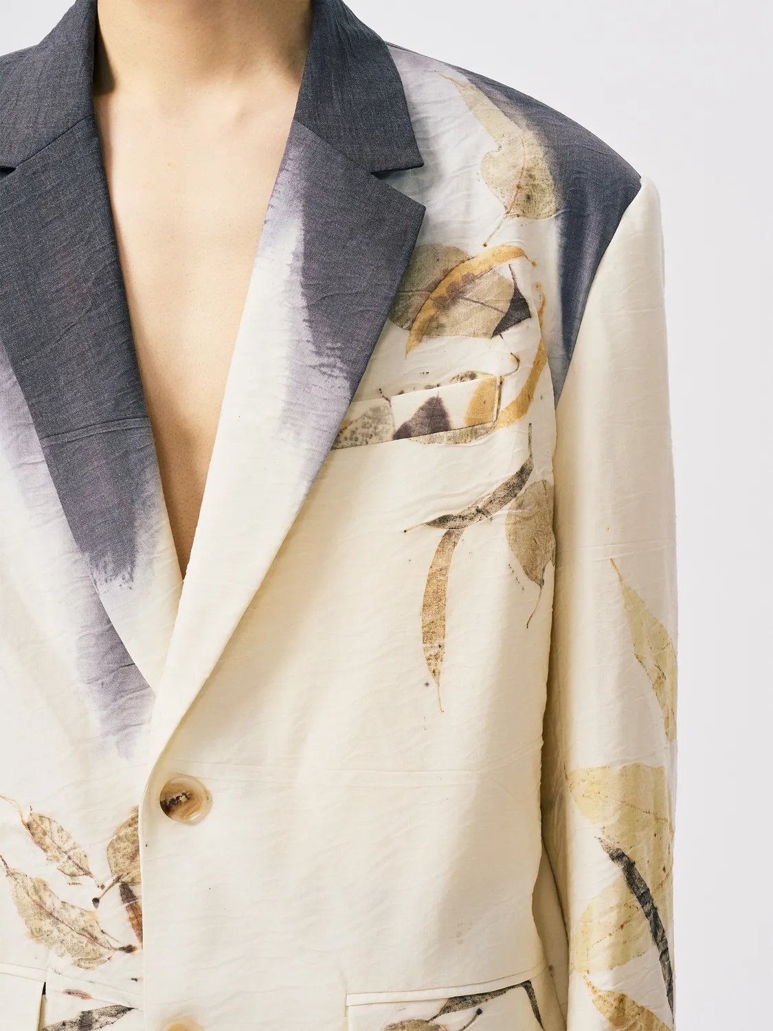 Feng Chen Wang Natural Plant Dye blazer blomstertryk