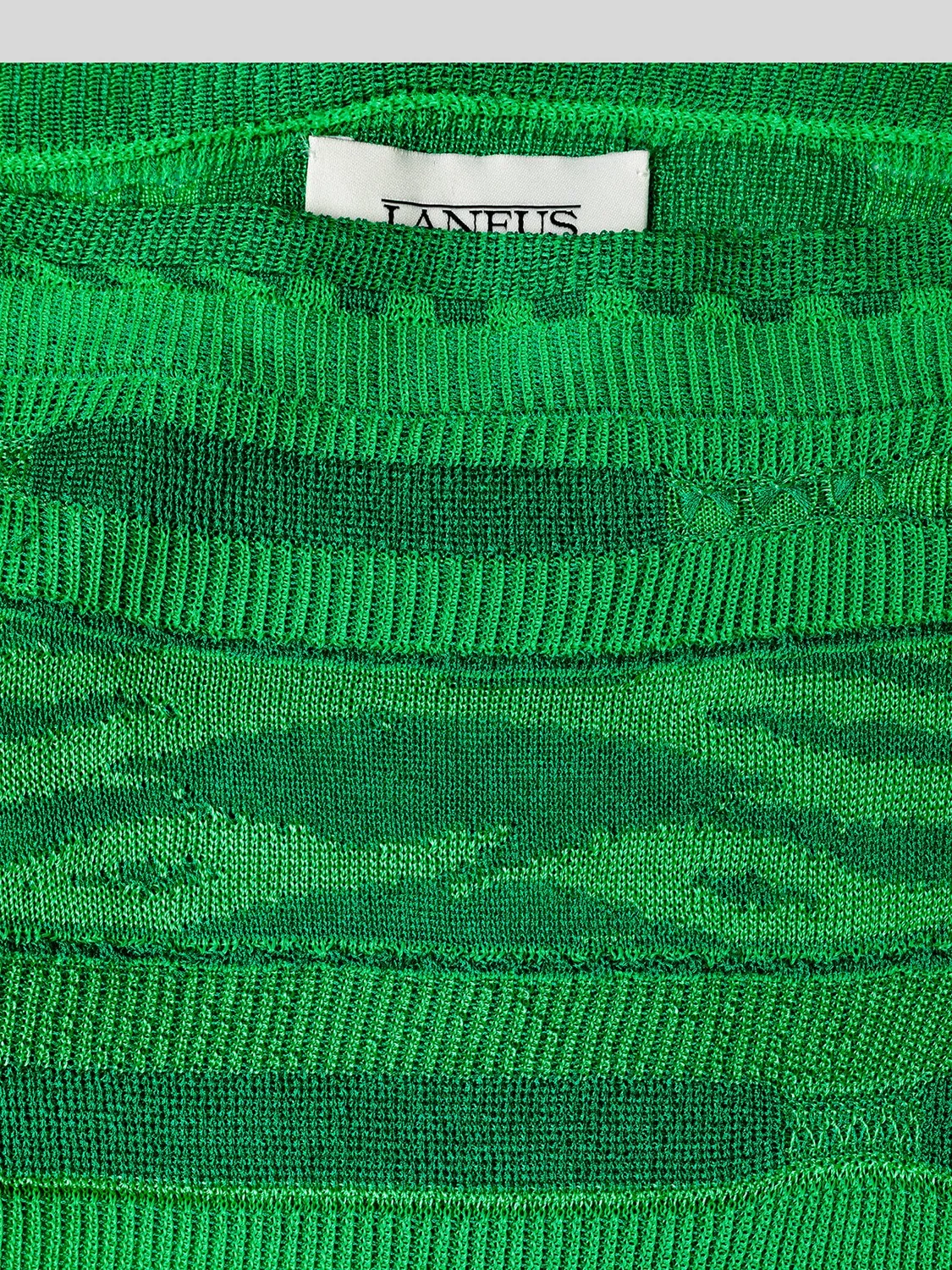 Laneus Light Jacquard nederdel smaragdgrøn viskose slim fit