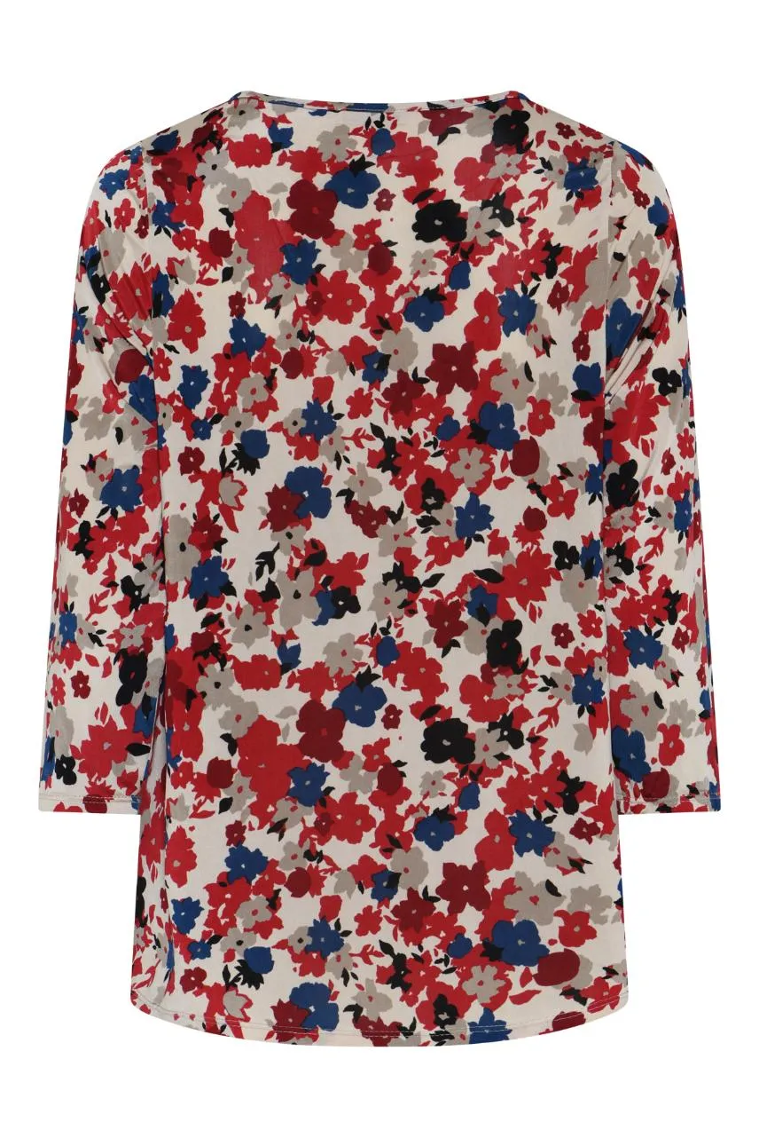 IN FRONT Lucette bluse jersey med print