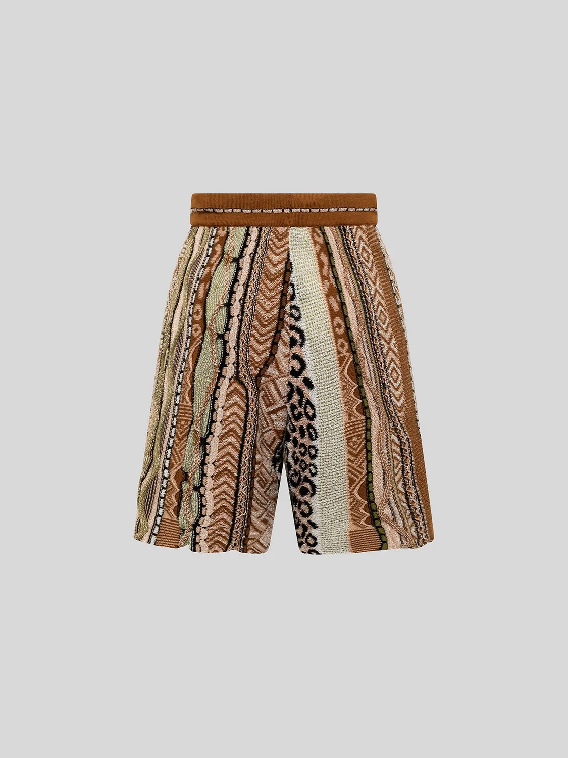 Laneus Multi-Thread Jacquard bermudashorts brun