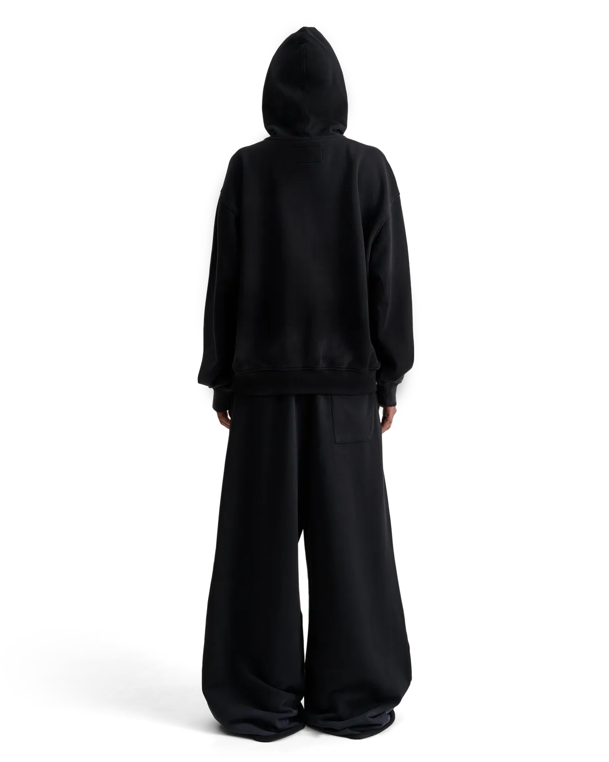 Alis Aaron zip-hoodie sort oversize bomuld