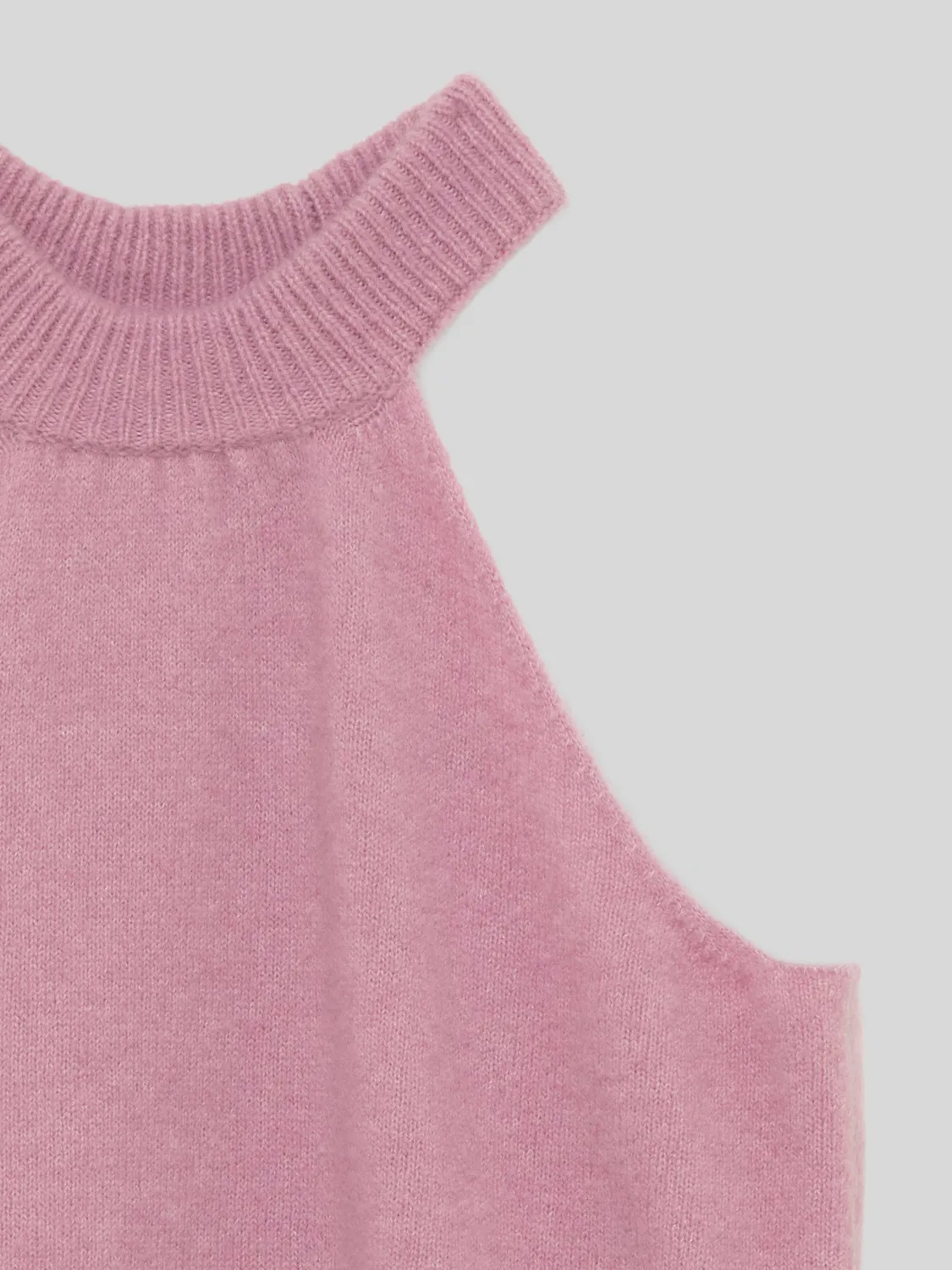 Laneus cashmere silke top rose ærmeløs 38-46