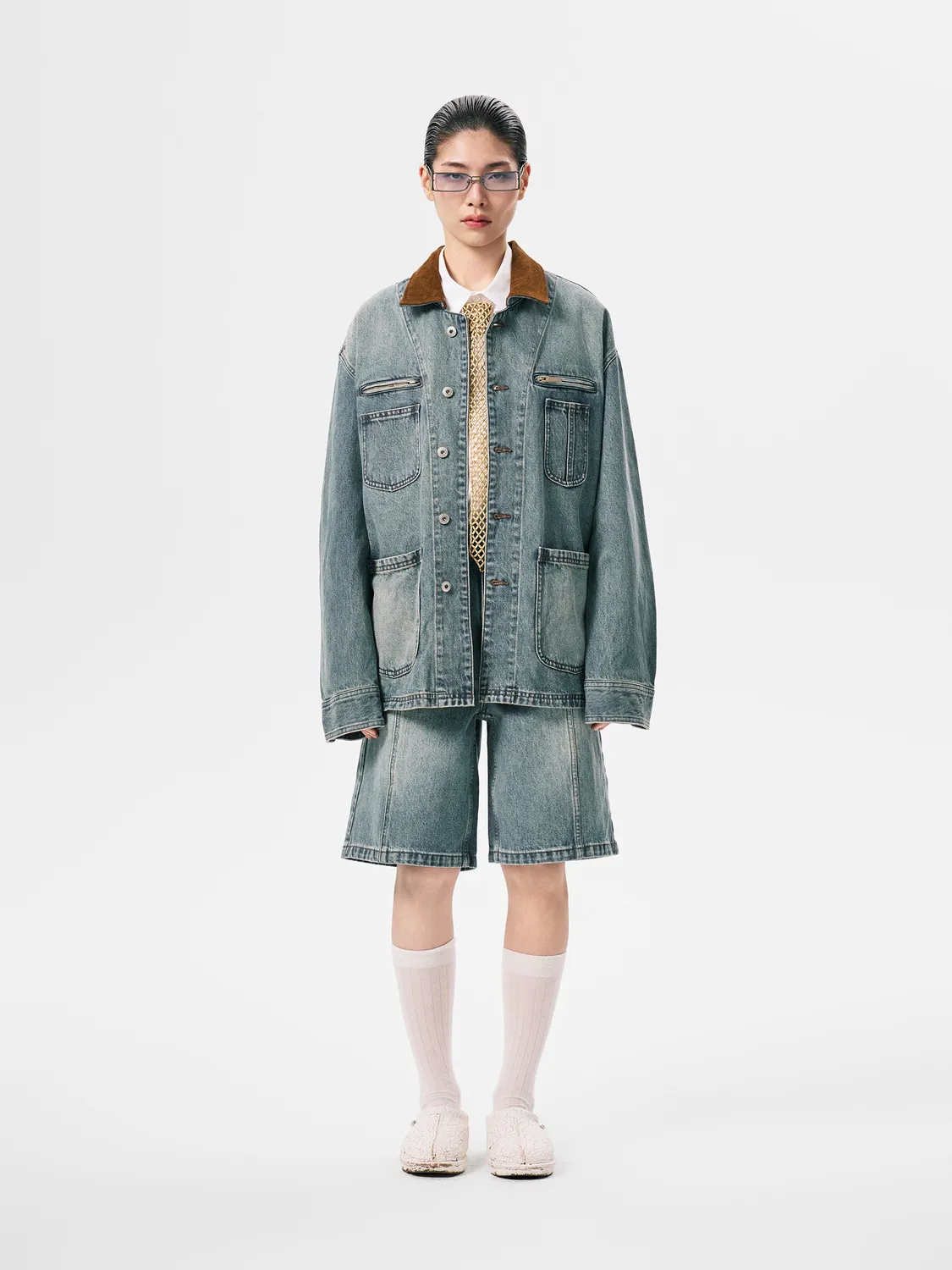 Feng Chen Wang Denim jakke relaxed fit
