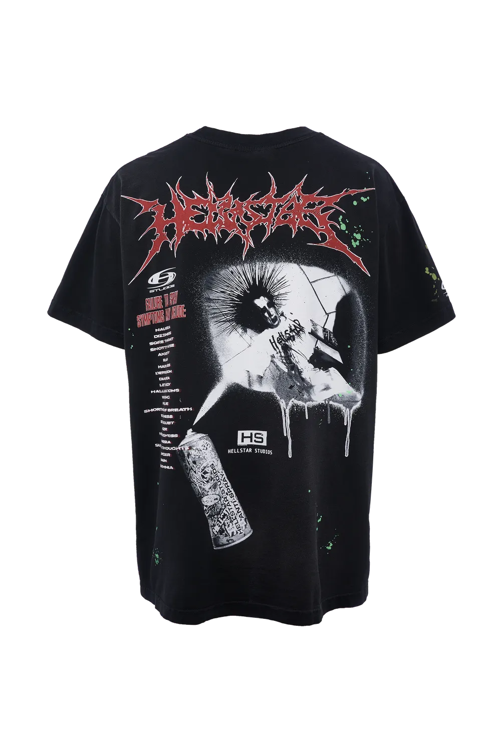 Hellstar Slime Out t-shirt sort stort rygtryk