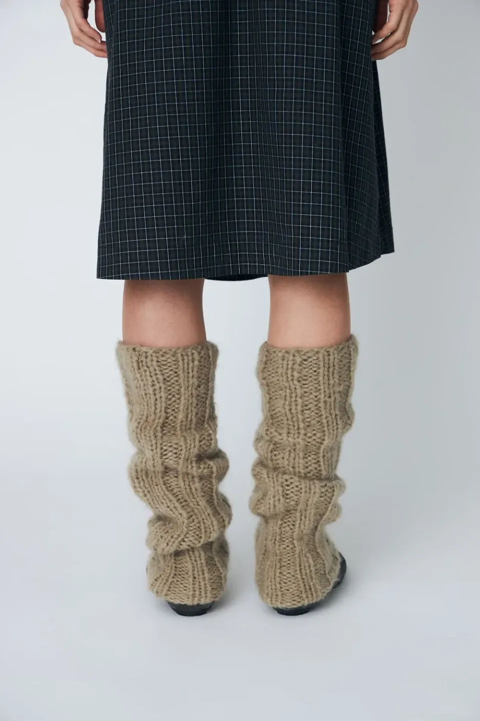 DAWNXDARE LEG WARMERS benvarmere 592 khaki mohair