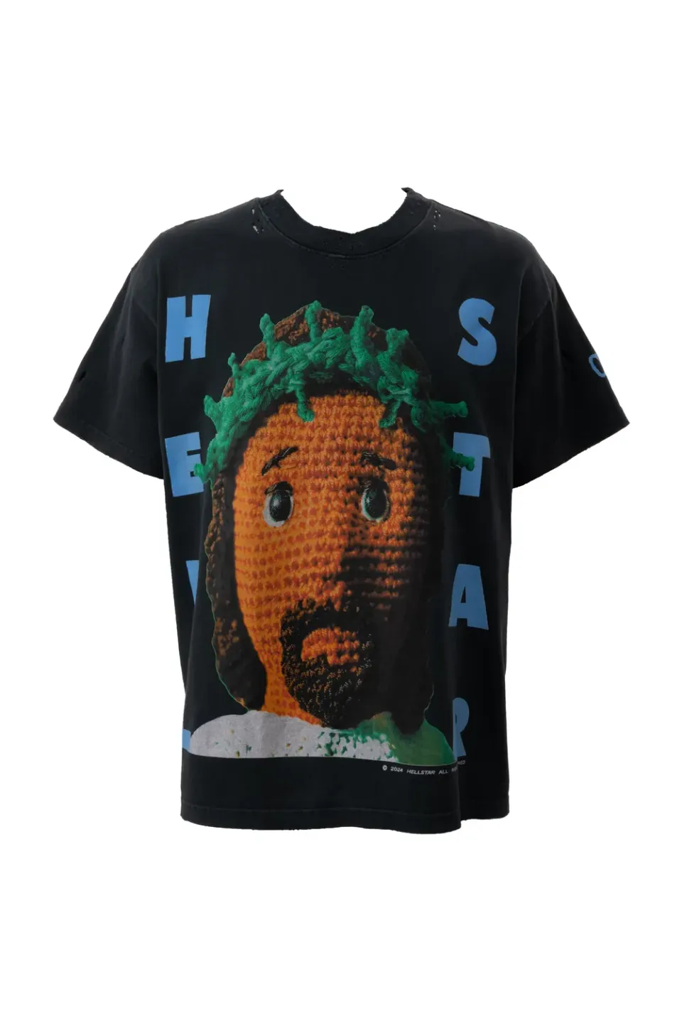 Hellstar Studios Crochet Jesus HSSS26TE4 t-shirt sort