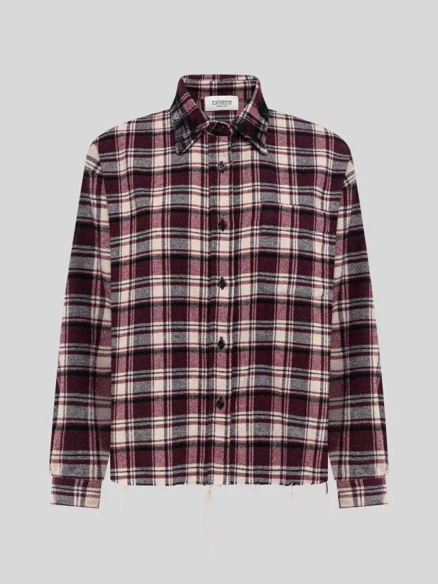 Laneus Oversize Check Flannel skjorte fico tern