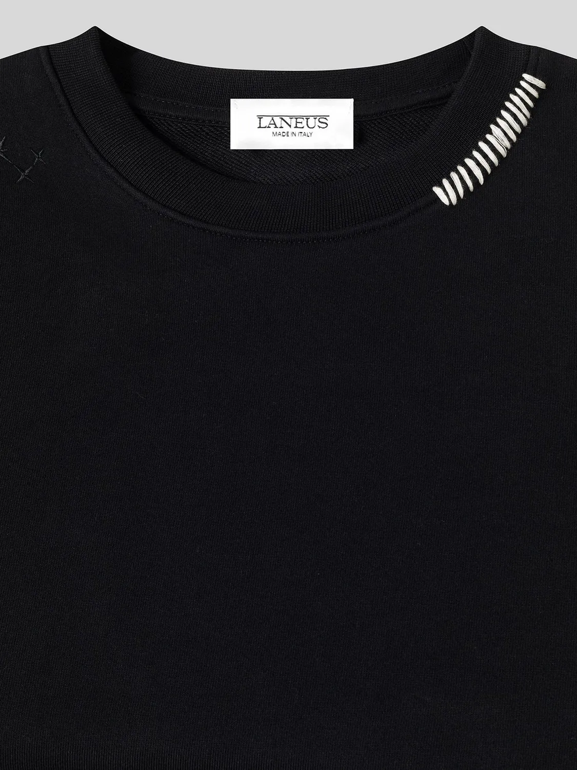 Laneus Crew Neck sweatshirt sort bomuld oversized