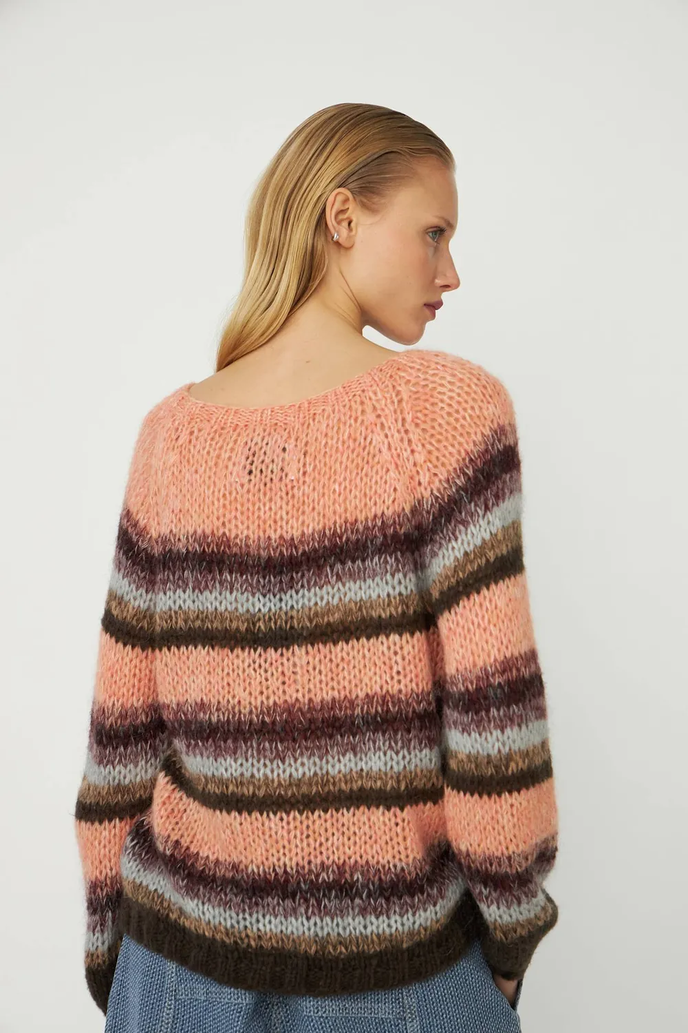 DAWNXDARE Barcelona pullover 939 lilla stribet