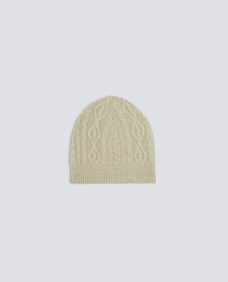 Aspesi Wool Yak hue grøn cable strik