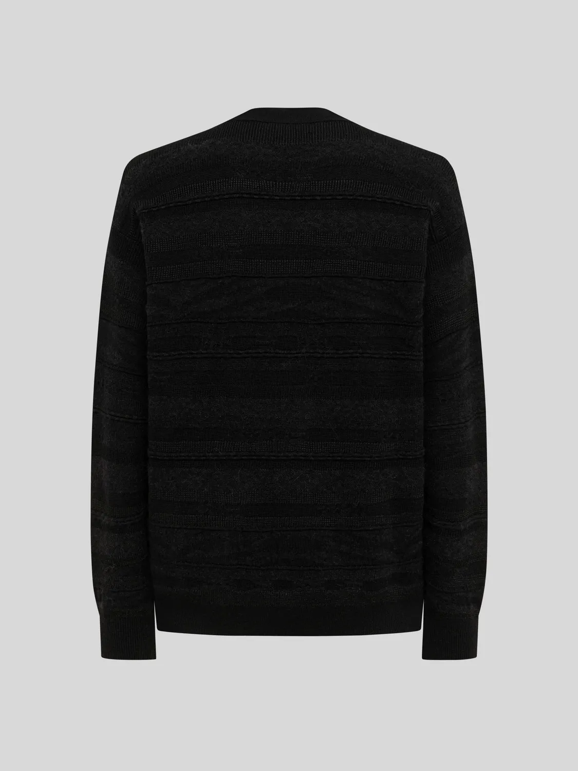 Laneus Jacquard cardigan sort cashmere