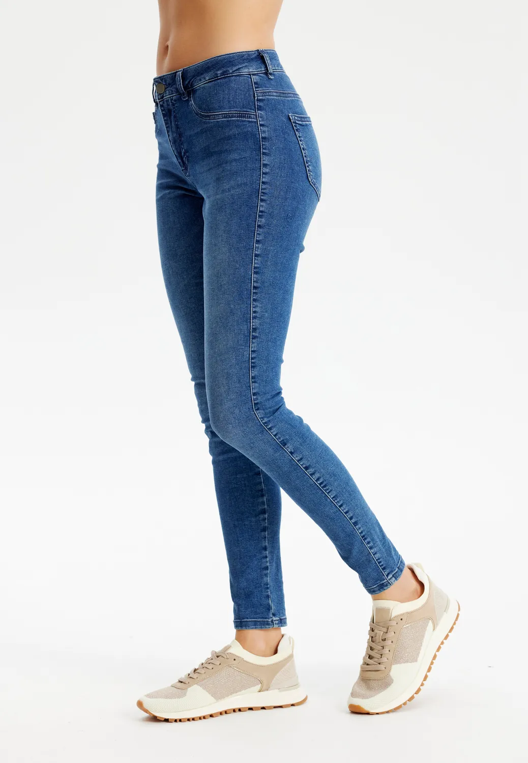 IN FRONT Lizbeth denim leggings stræk 5 lommer