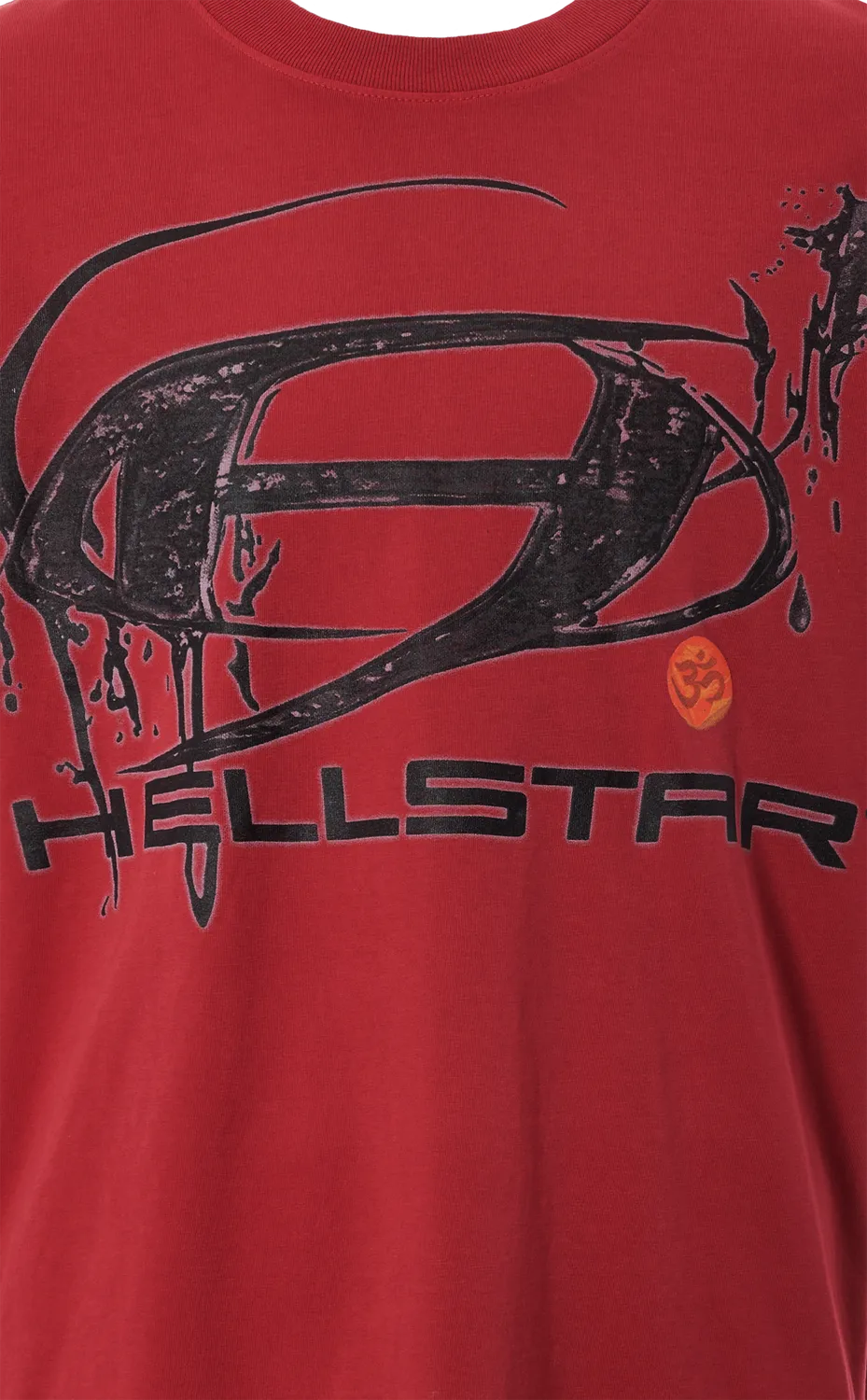Hellstar Oval H Logo T-shirt rød bomuld
