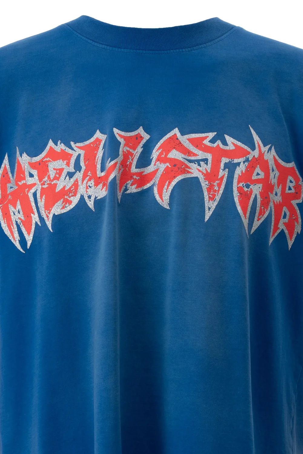 Hellstar Metal Logo t-shirt blå glittertryk bomuld