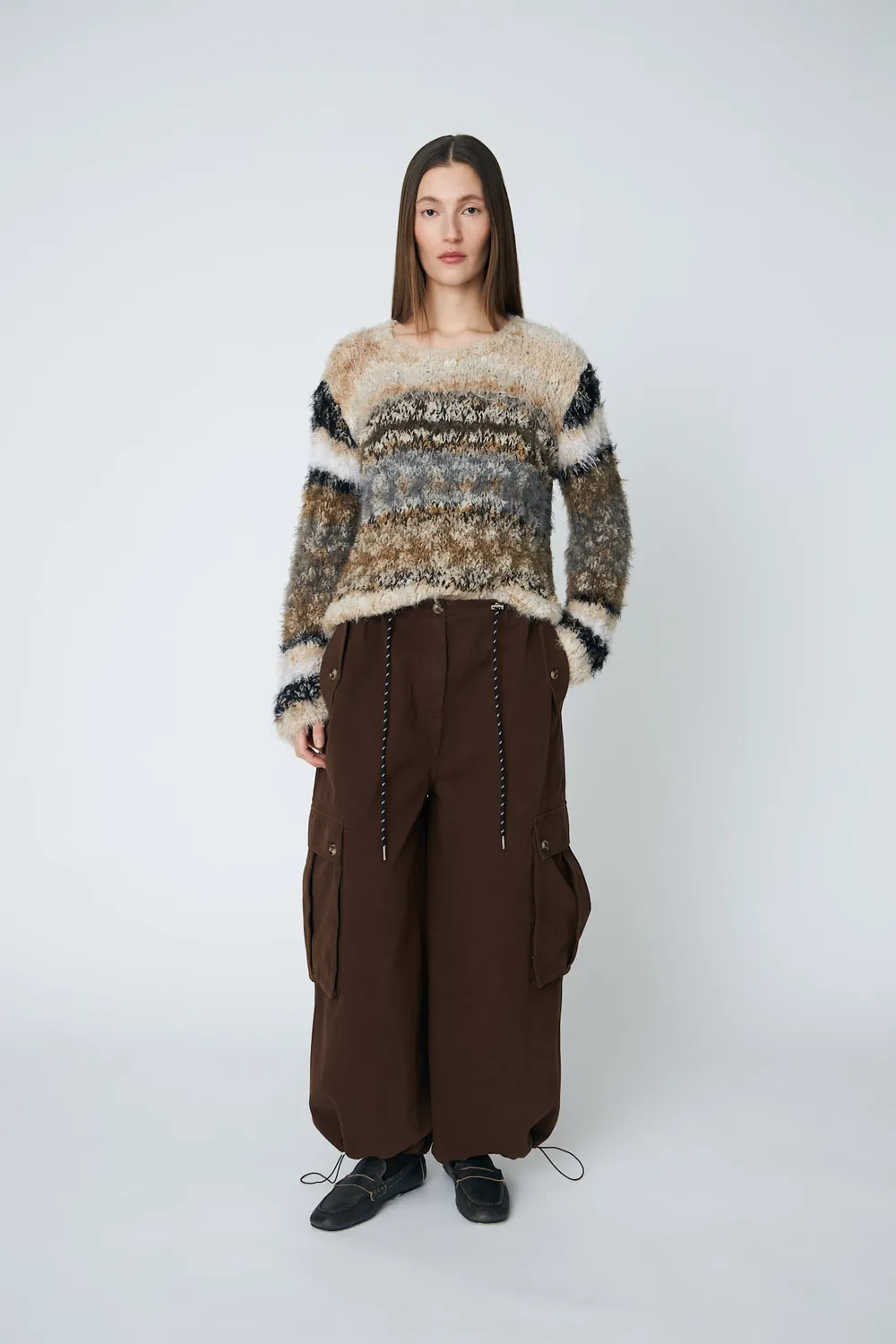DAWNXDARE ELOISE pullover 193 shitake stribet