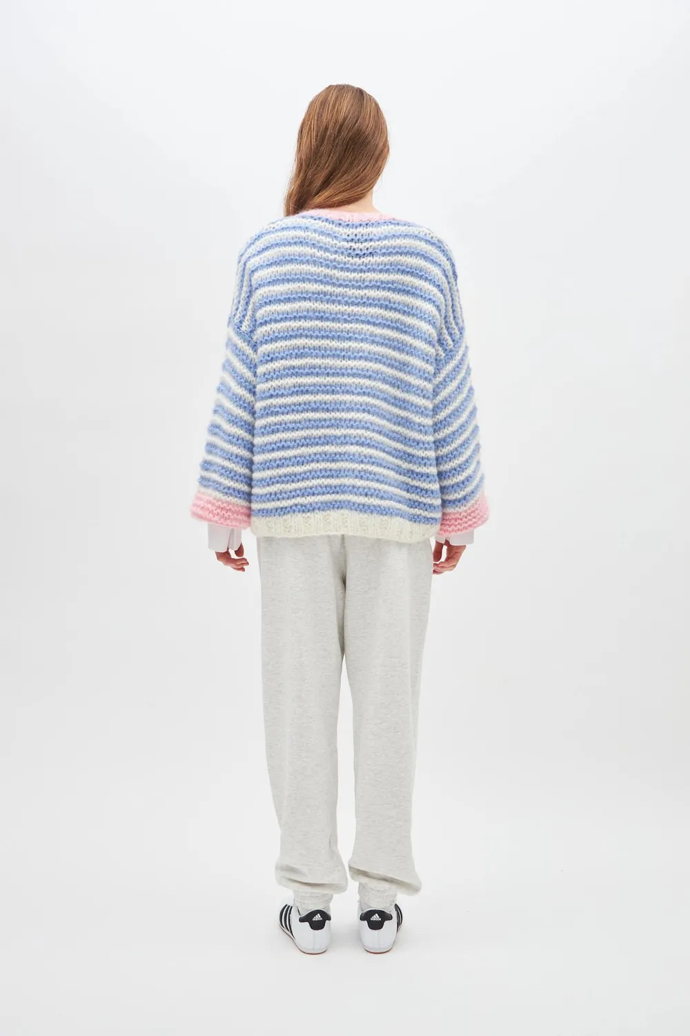 DAWNXDARE LUISA STRIPE 642 cardigan indigo stribet