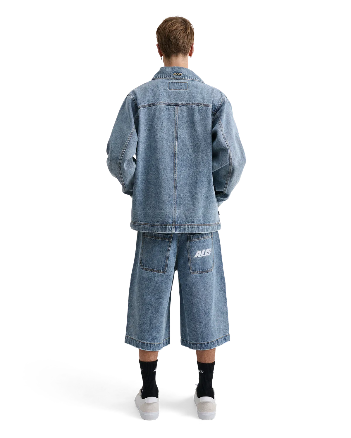Alis Chaz Wide Fit denimshorts lyseblå bomuld
