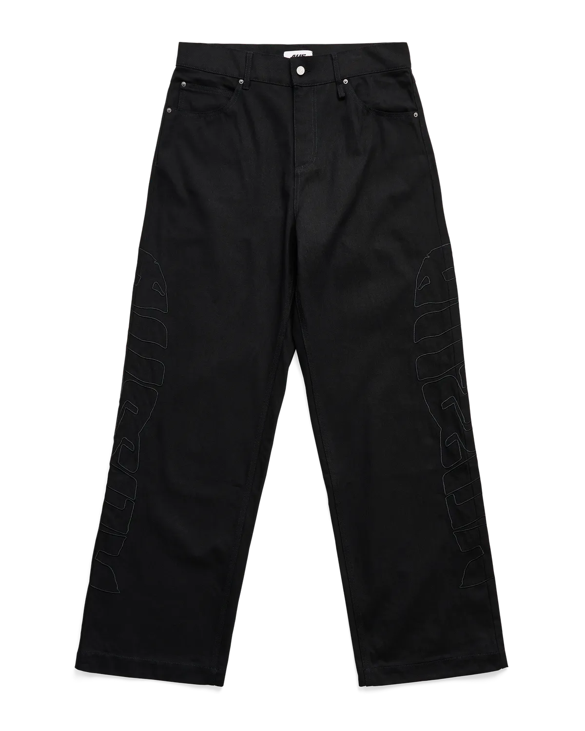 Alis Bam wide fit jeans solid black bomuld