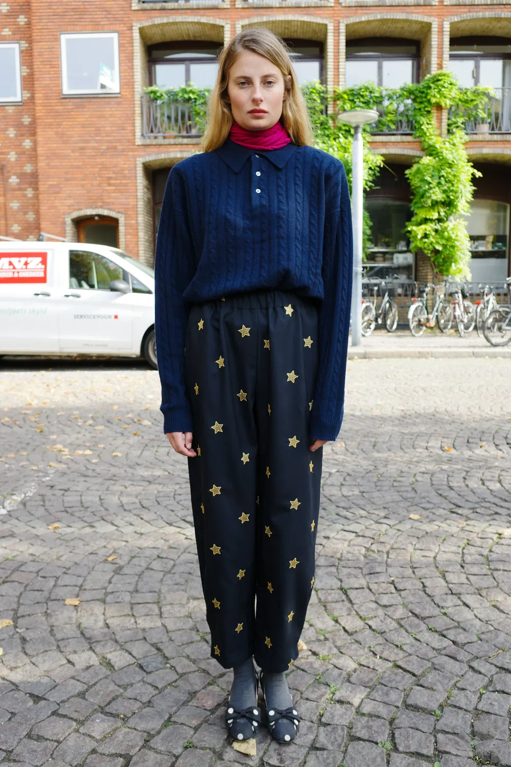 Caro Editions Coco bukser navy guldstjerner bomuld