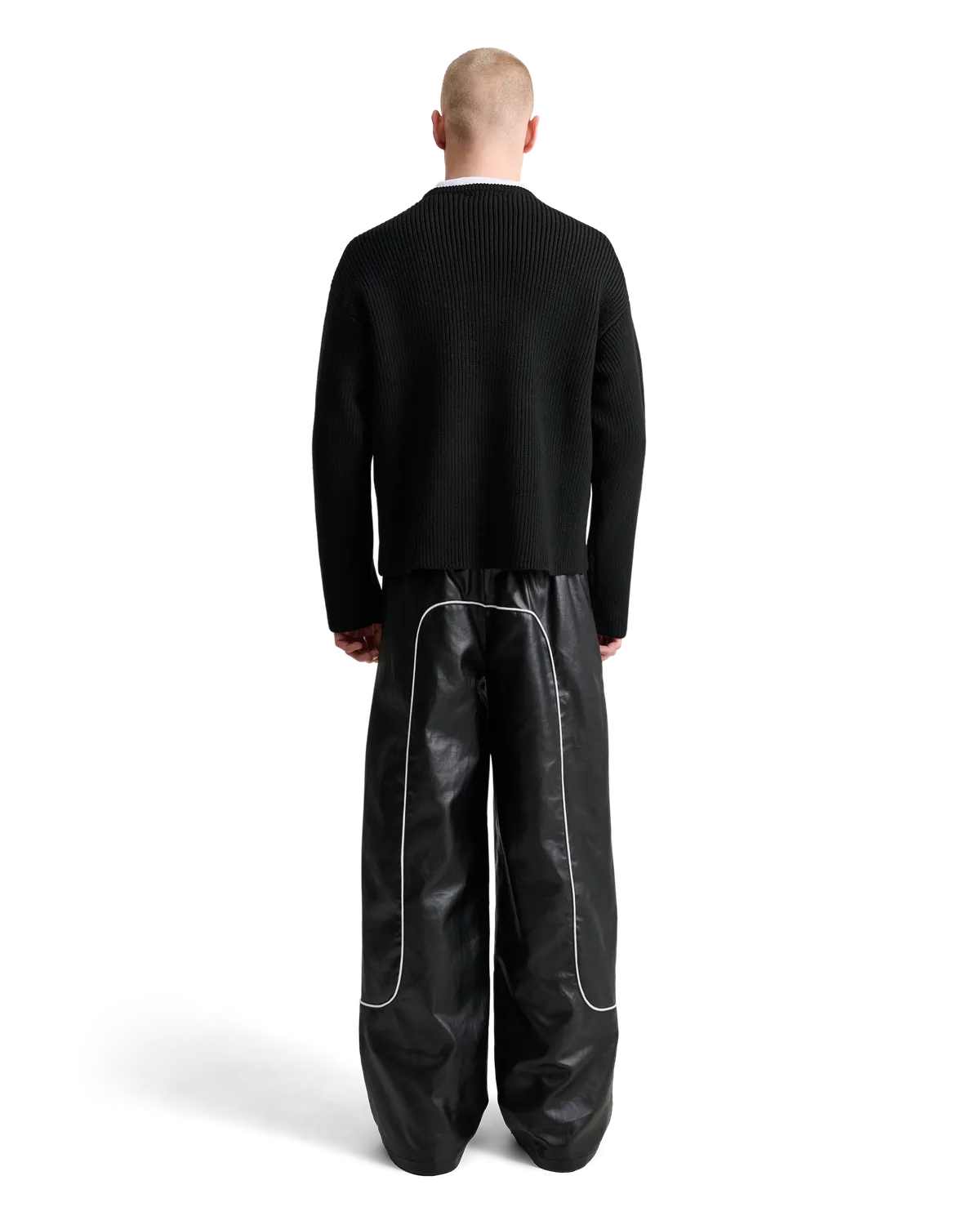 Alis Ledley striktrøje Solid Black rib