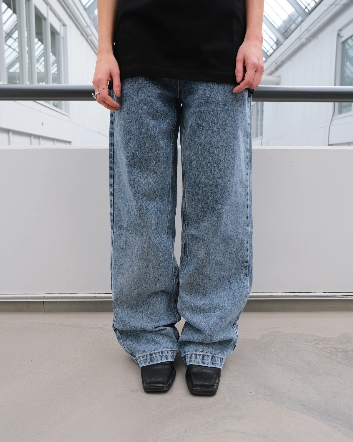 Alis Bam jeans washed light blue wide fit