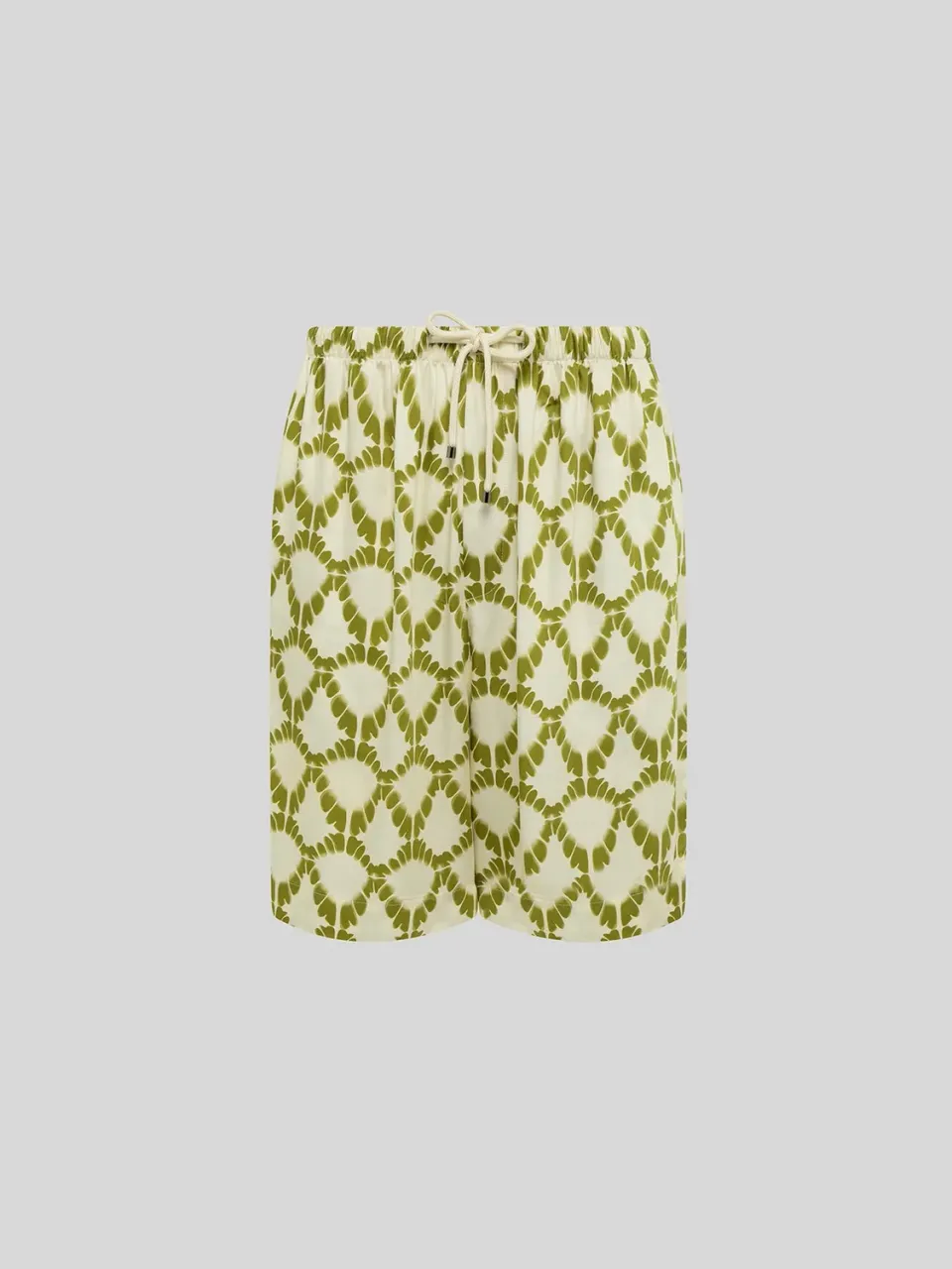 Laneus Viscose Bermuda shorts cream print