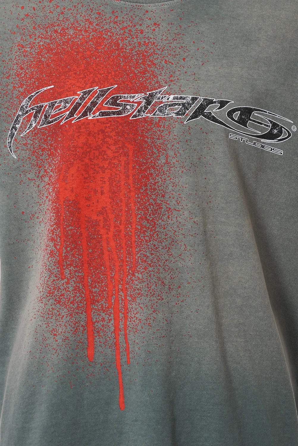Hellstar Spray Paint T-shirt grå bomuld