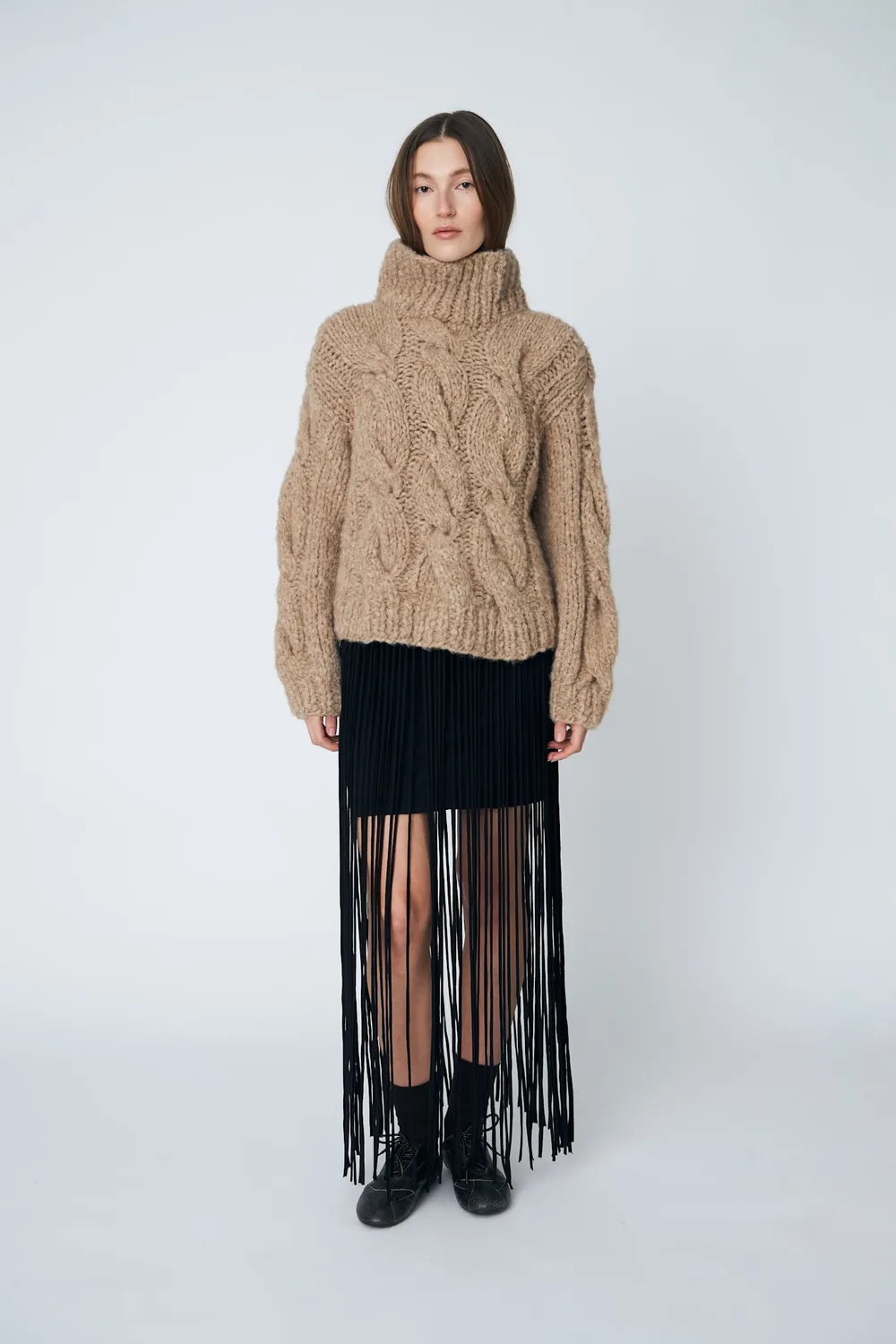 Dawnxdare Hope Torsade 192 pullover peat alpaka