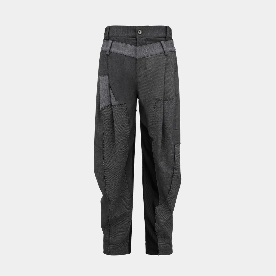 Feng Chen Wang Wool Patchwork bukser uld