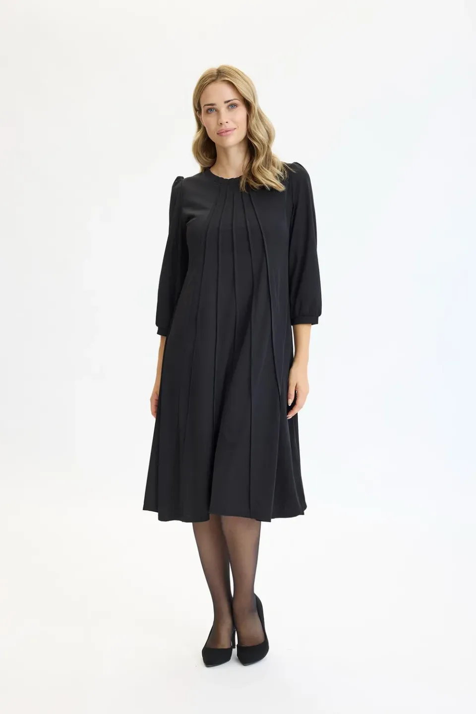 IN FRONT Luzia kjole jersey taljeret print