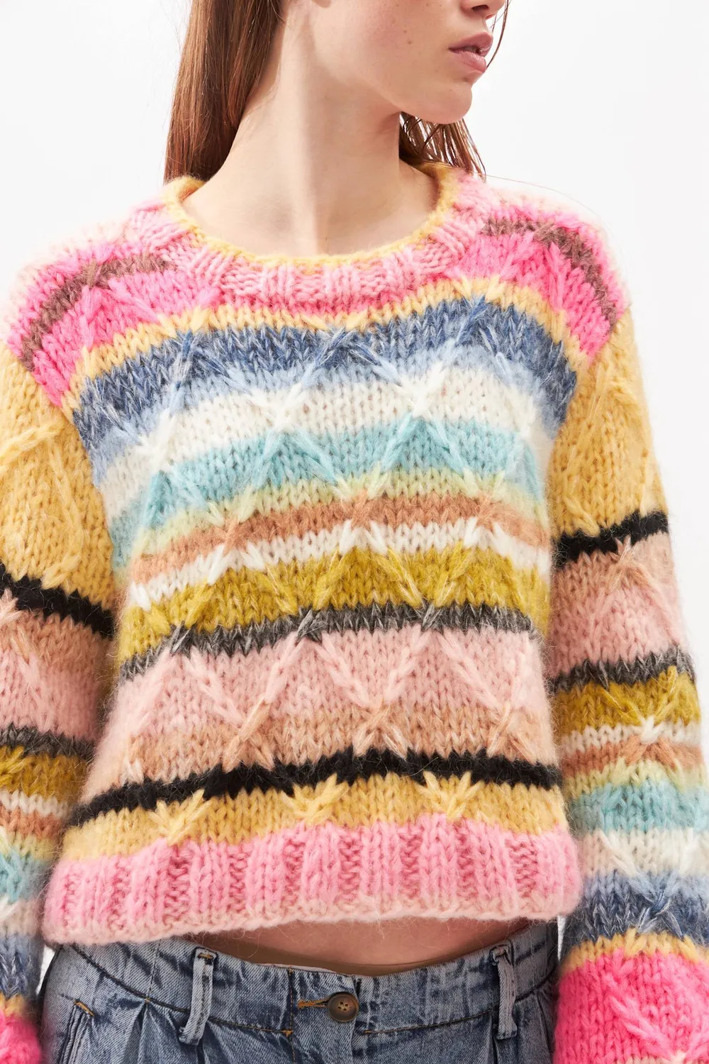 DAWNXDARE Bella 900 Multi pullover cropped mohair multi