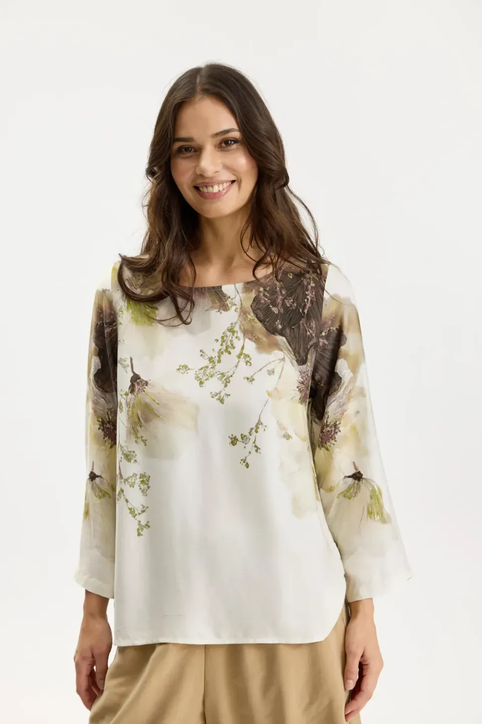 IN FRONT Silla bluse med print