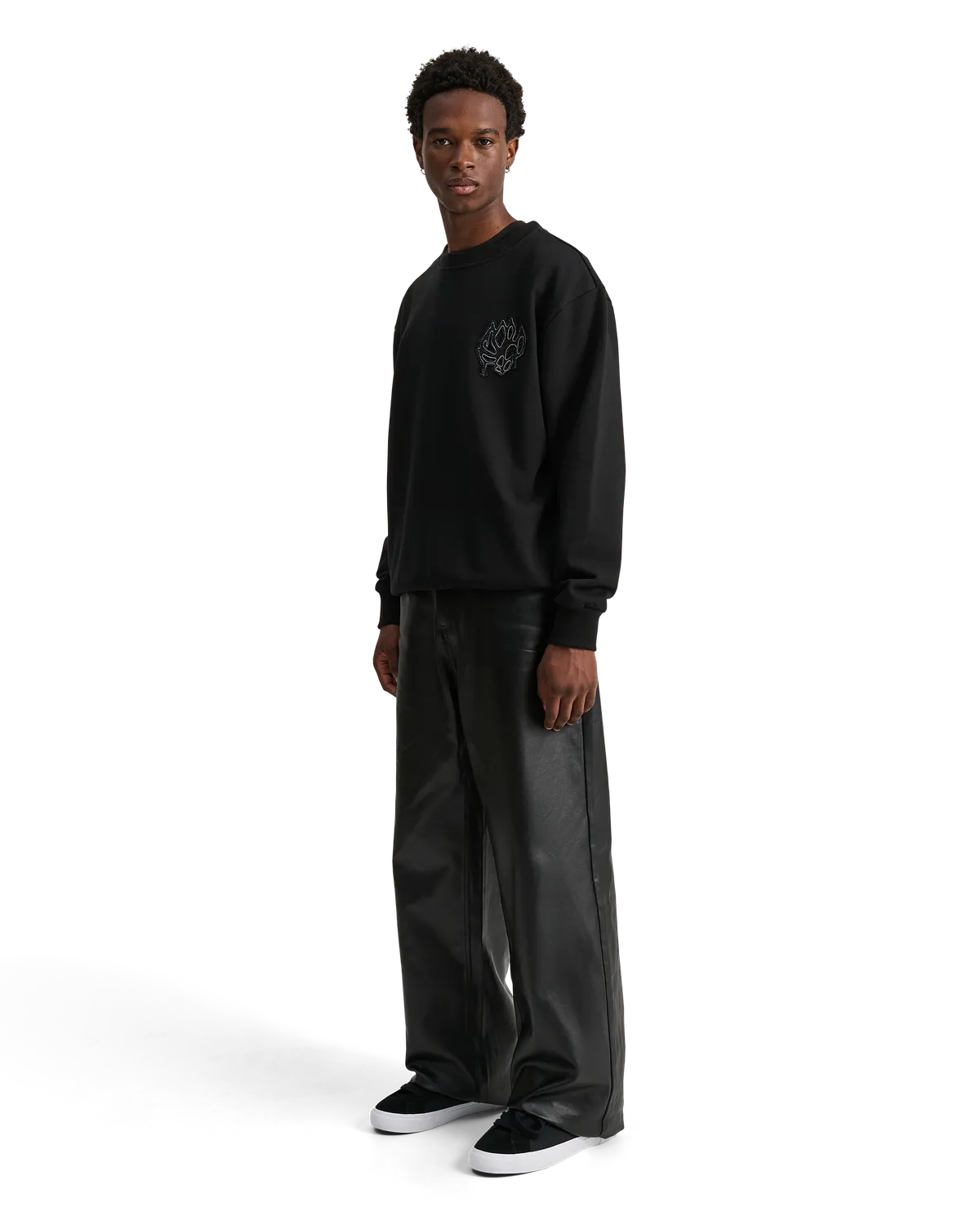 Alis Greco sweatshirt sort – tung bomuld