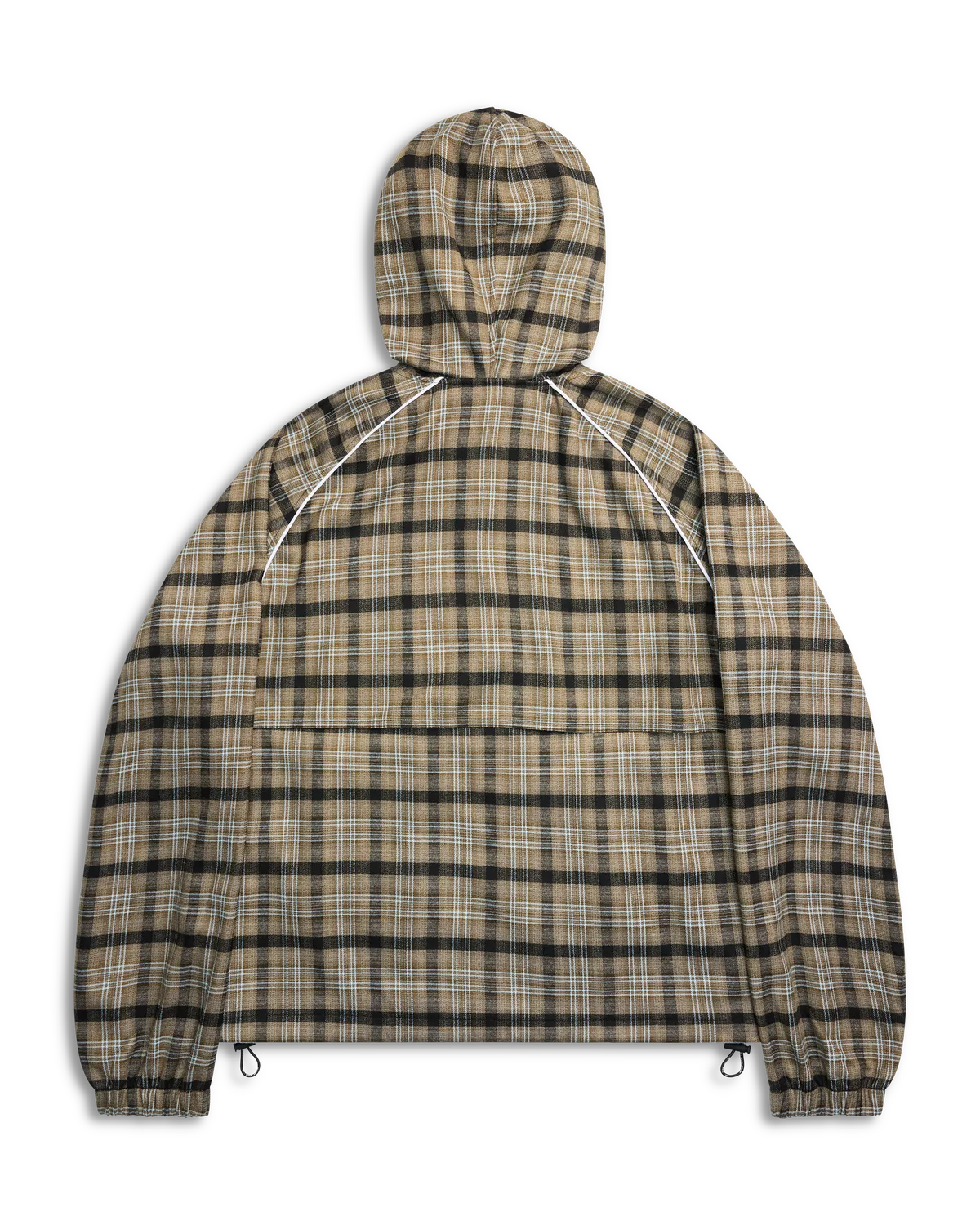 Alis Orby Hooded Jacket jakke Sand Blue Tartan oversize