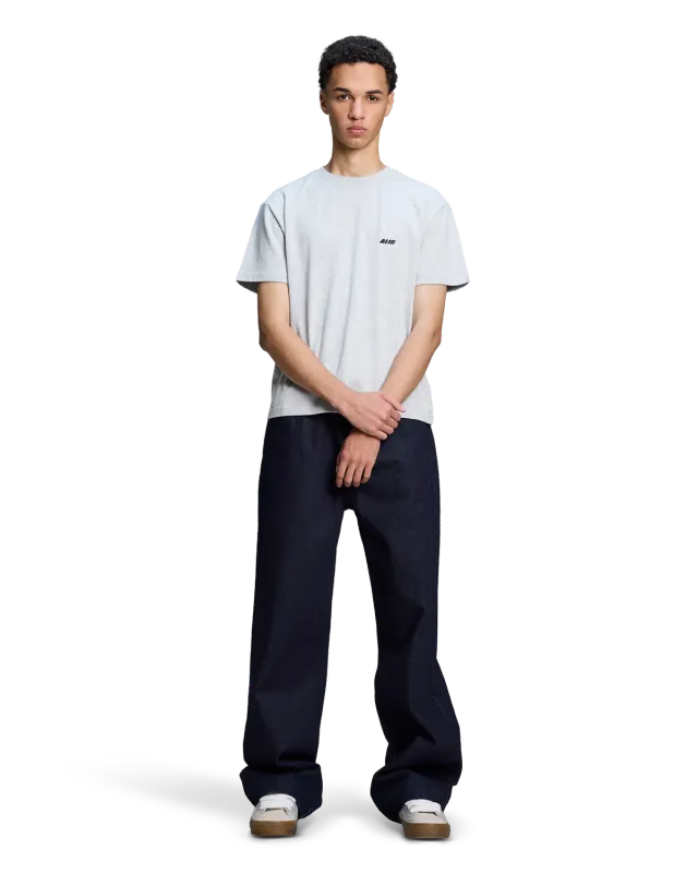 Alis Torey t-shirt grå meleret cropped bomuld