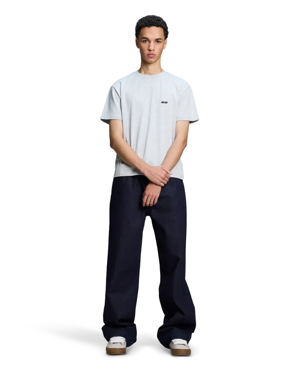 Alis Torey t-shirt grå meleret cropped bomuld