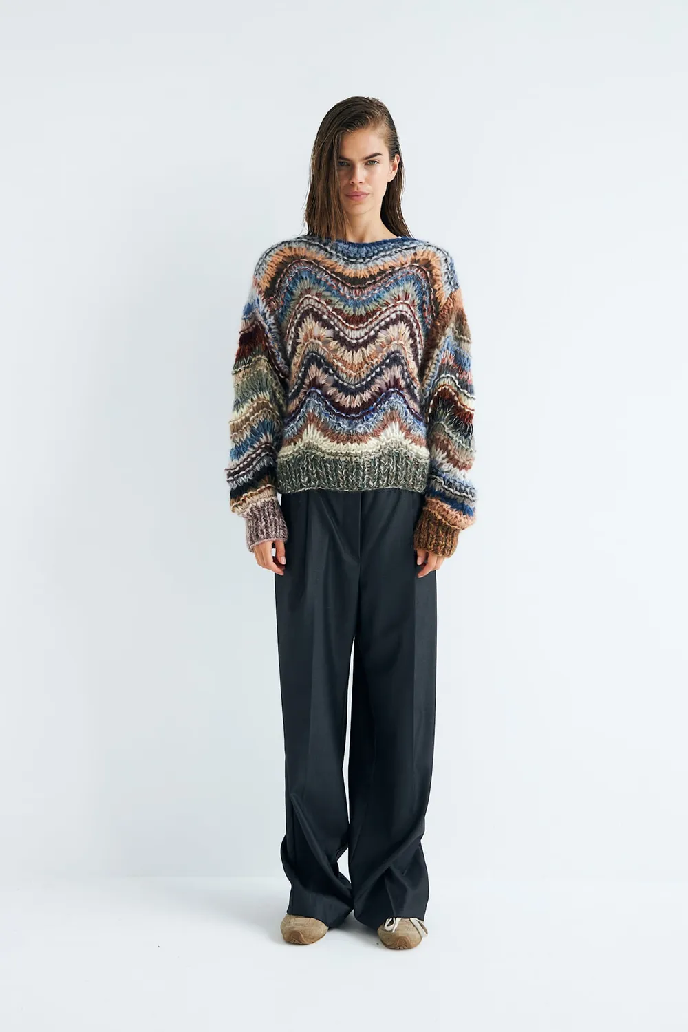 Dawnxdare Ella DS sweater dark multi mohair
