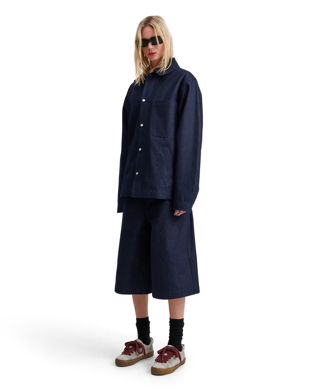 Alis Viren Short Worker Jacket workerjakke blå kort
